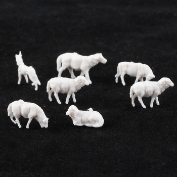 30Pcs 1:87 Μοντέλο Sheep Railway Διάταξη Σκηνικά Μέρη Ζώα φάρμας Πρόβατα HO Μοντέλο κλίμακας για Train Doll House Room Box House Model