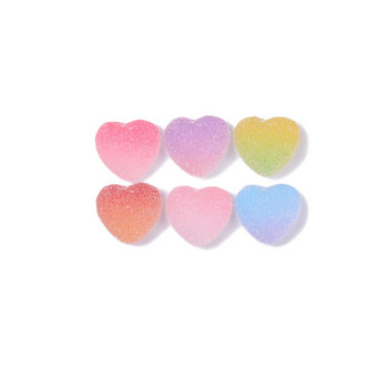 10 τμχ Mini Heart Shape Resin Soft Candy Diy Μινιατούρα Αξεσουάρ Διακοσμητικά Mini Figurine Craft Material Flatback Charms