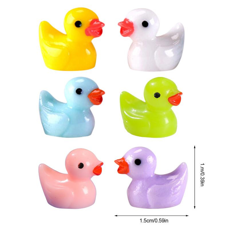 100 DB mini gyanta sárga kacsadísz miniatűr figurák Kedves kacsa kis tündérkert Táj akvárium babaház