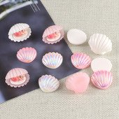 12db Új aranyos sellő kagyló vegyes gyanta figura kézműves lapos hátú kabochon díszek Kawaii barkácsalbumok lakberendezési kiegészítők