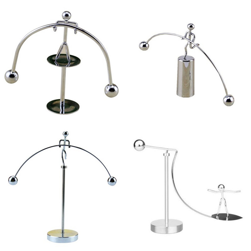 Kreatív Balance Ball Kinetic Súlyemelő Kis Vasember Fun Vas Art Dekorációs Gadget Perpetual Motion Íróasztal Art játék ajándék