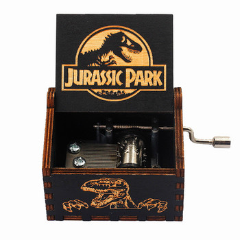 Ξύλινη μανιβέλα Μουσική Κουτί Μαγικό Σχολικό Παιχνίδι Jurassic Park Godfather Παιδικό δώρο γιορτής Δώρο Χριστουγέννων Πρωτοχρονιάς