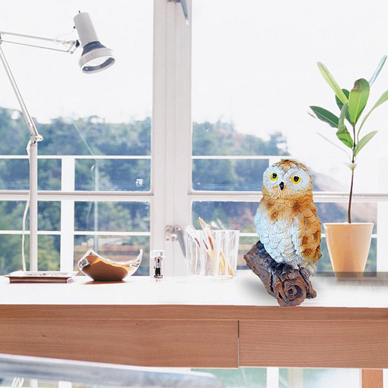 Minisimulatsioonid Öökulli kaunistused Armas öökulli kujundus Haldjaaed Kääbusvaigust öökulli kujukesed Samblad Maastikud Käsitöö Kodukaunistused