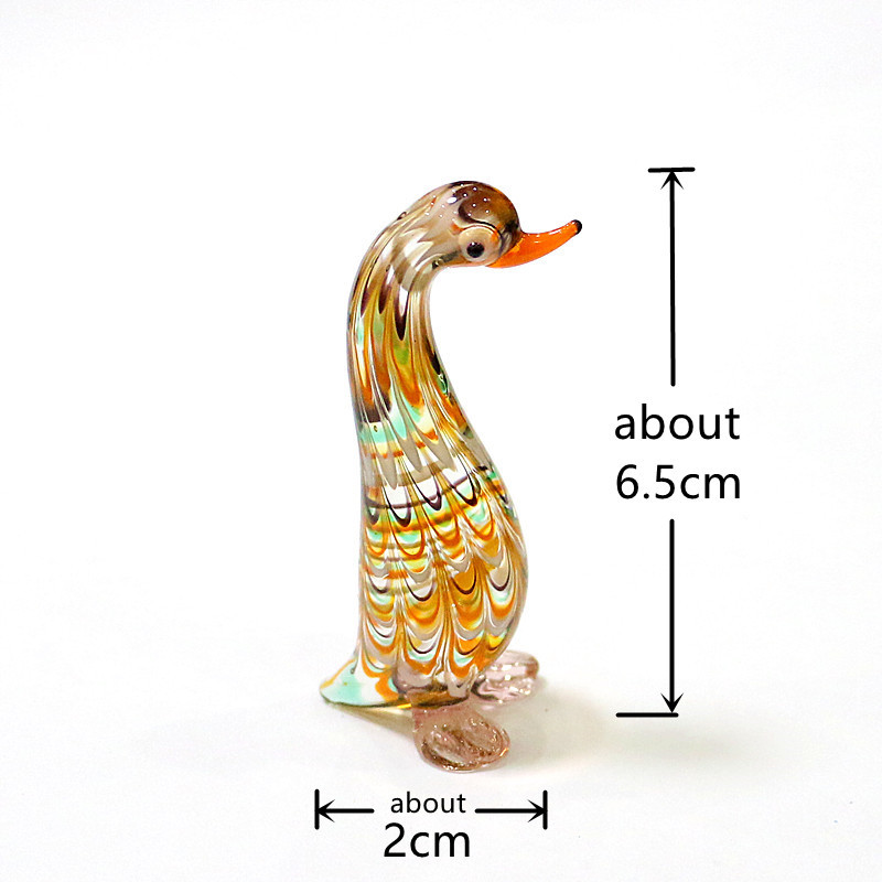 Jauka stikla pīle mini figūriņa japāņu stila multfilma dzīvnieks maza statuja amatniecības ornaments pasaku dārzs Lieldienu mikro ainavas dekors