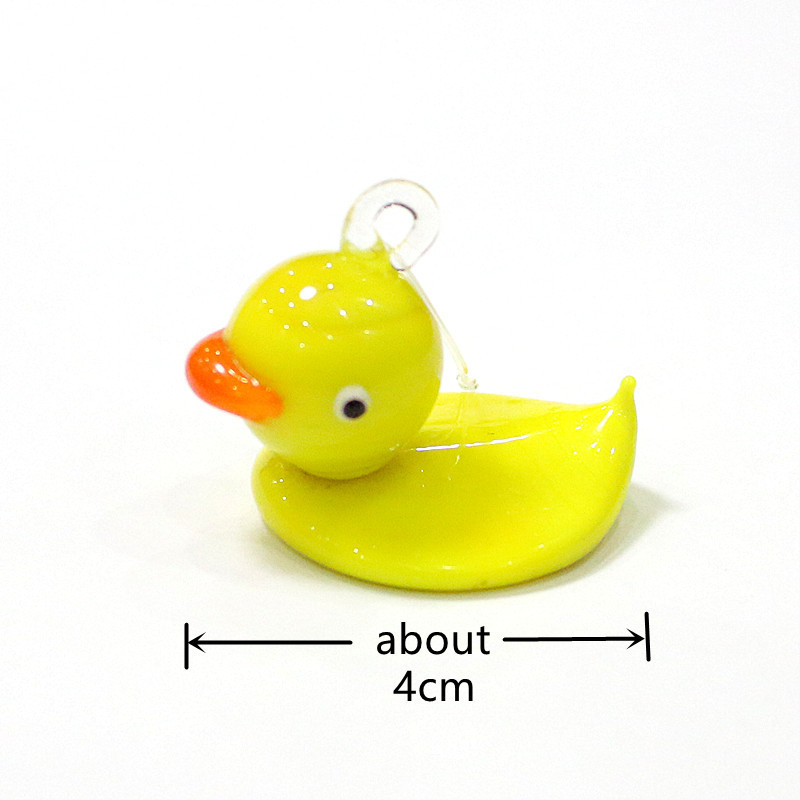 Jauka stikla pīle mini figūriņa japāņu stila multfilma dzīvnieks maza statuja amatniecības ornaments pasaku dārzs Lieldienu mikro ainavas dekors