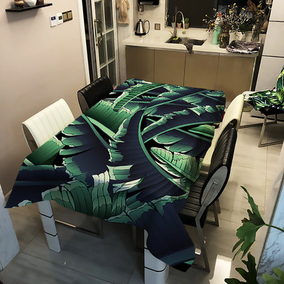 Troopilise rohelise taime palmileht Monstera Cactus laudlina laua jaoks Veekindel laudlina õues pikniku grilli kaunistamiseks