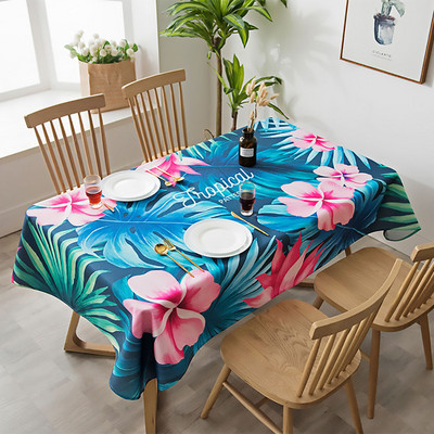 Troopilise rohelise taime palmileht Monstera Cactus laudlina laua jaoks Veekindel laudlina õues pikniku grilli kaunistamiseks