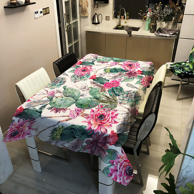 Troopilise rohelise taime palmileht Monstera Cactus laudlina laua jaoks Veekindel laudlina õues pikniku grilli kaunistamiseks