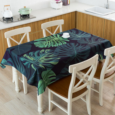 Troopilise rohelise taime palmileht Monstera Cactus laudlina laua jaoks Veekindel laudlina õues pikniku grilli kaunistamiseks