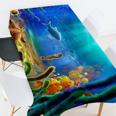 Zemūdens piejūras ainava Galdauts galdauts galdauts galdauts ūdensizturīgs galdauts galda pārklājs mētelis pagānu dekors