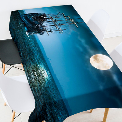 Zemūdens piejūras ainava Galdauts galdauts galdauts galdauts ūdensizturīgs galdauts galda pārklājs mētelis pagānu dekors