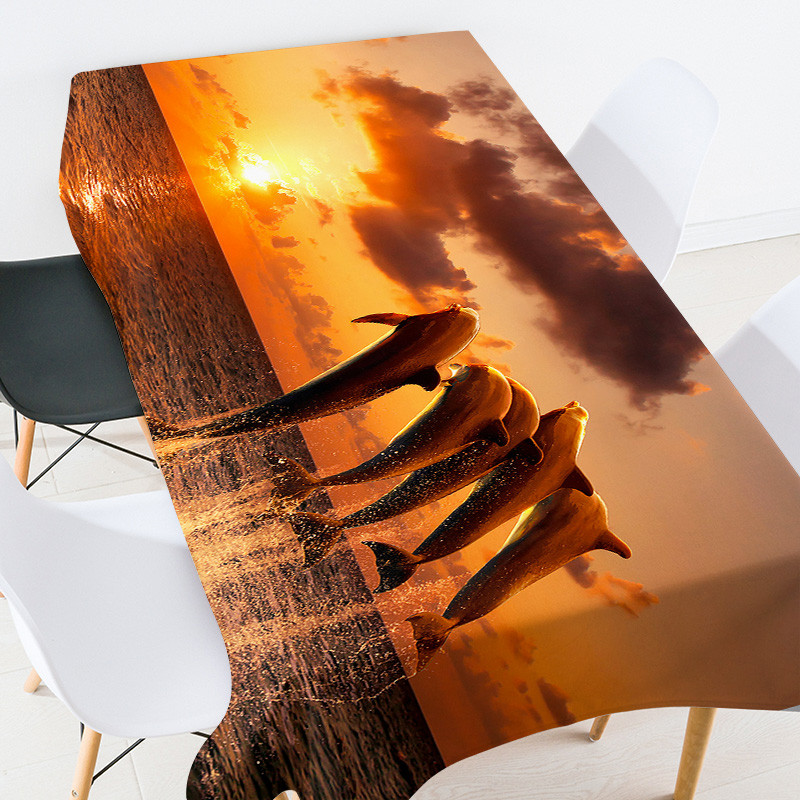 Zemūdens piejūras ainava Galdauts galdauts galdauts galdauts ūdensizturīgs galdauts galda pārklājs mētelis pagānu dekors