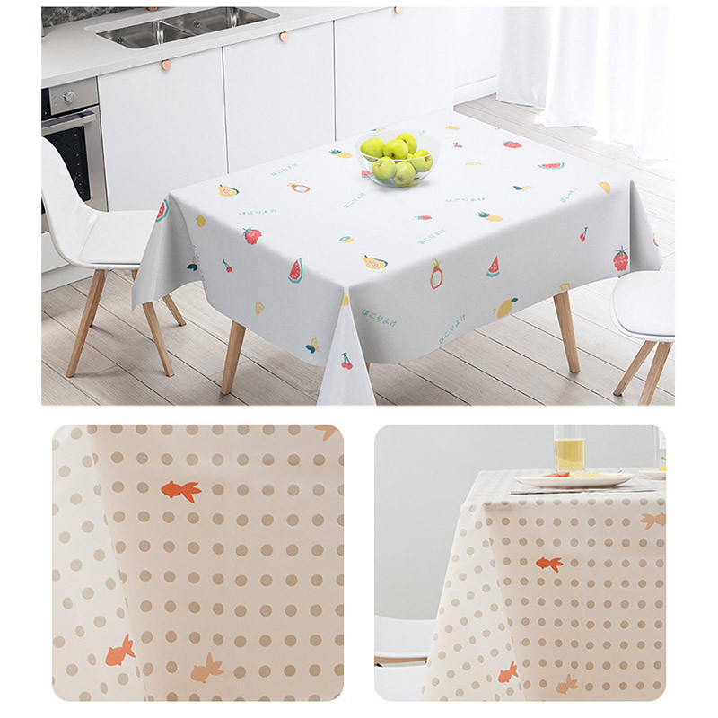 1 gab. Plastmasas galdauts Drukas krāsains kāzu dzimšanas dienas svinību galda pārklājs Taisnstūra rakstāmgalda audums salvešu pārklāji ūdensnecaurlaidīgs galdauts