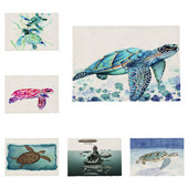 Karščiausias jūrinio vėžlio mados kilimėlis Odinis vėžlys geometrinis stalas vaikiškas servetėlių padėkliukas poliesteris ir linas