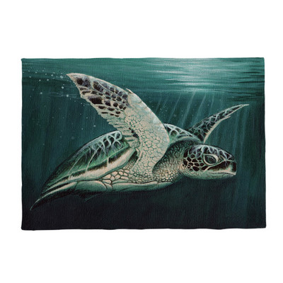 Karščiausias jūrinio vėžlio mados kilimėlis Odinis vėžlys geometrinis stalas vaikiškas servetėlių padėkliukas poliesteris ir linas