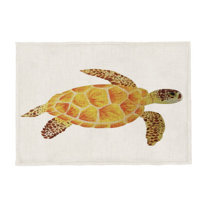 Karščiausias jūrinio vėžlio mados kilimėlis Odinis vėžlys geometrinis stalas vaikiškas servetėlių padėkliukas poliesteris ir linas