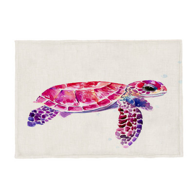 Karščiausias jūrinio vėžlio mados kilimėlis Odinis vėžlys geometrinis stalas vaikiškas servetėlių padėkliukas poliesteris ir linas