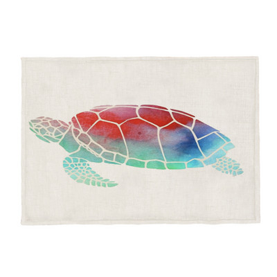 Karščiausias jūrinio vėžlio mados kilimėlis Odinis vėžlys geometrinis stalas vaikiškas servetėlių padėkliukas poliesteris ir linas