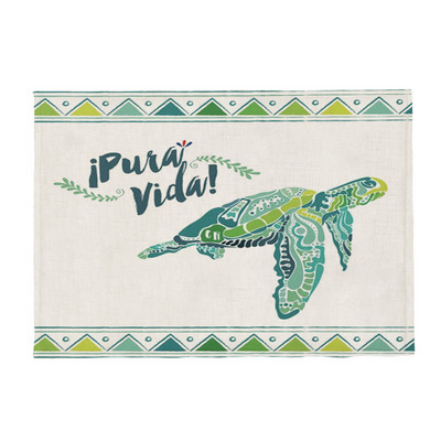 Karščiausias jūrinio vėžlio mados kilimėlis Odinis vėžlys geometrinis stalas vaikiškas servetėlių padėkliukas poliesteris ir linas