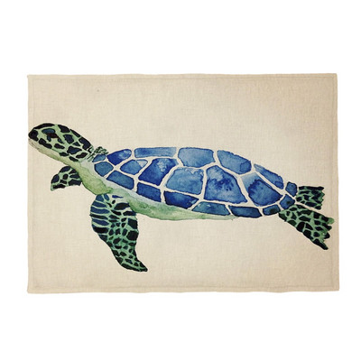 Karščiausias jūrinio vėžlio mados kilimėlis Odinis vėžlys geometrinis stalas vaikiškas servetėlių padėkliukas poliesteris ir linas