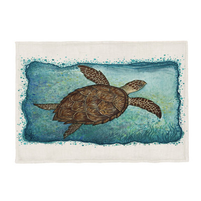 Karščiausias jūrinio vėžlio mados kilimėlis Odinis vėžlys geometrinis stalas vaikiškas servetėlių padėkliukas poliesteris ir linas