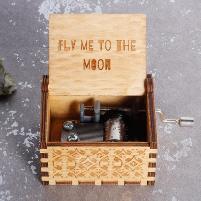 Käsitsi nikerdatud puidust muusikakast You Are My Sun La La Land Queen Jurassic teemaline kingitus jõuludeks uueks aastaks