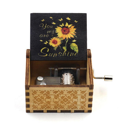 Käsitsi nikerdatud puidust muusikakast You Are My Sun La La Land Queen Jurassic teemaline kingitus jõuludeks uueks aastaks