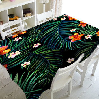Тропическа покривка от палмови листа Покривка за домашна кухня Сватба Празнично парти Правоъгълна маса за кафе Покривка Плажна кърпа