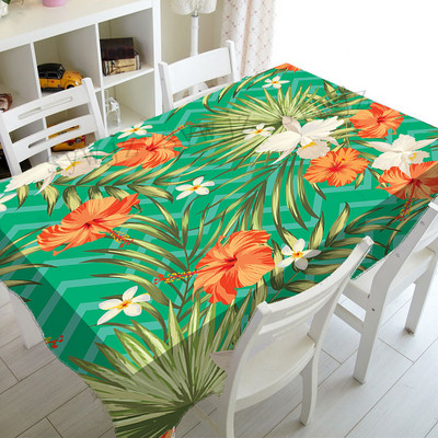 Tropu palmu lapu galdauts Mājas virtuve Galdauts Kāzu svētku ballīte Taisnstūrveida kafijas galdiņš galdauts pludmales dvielis