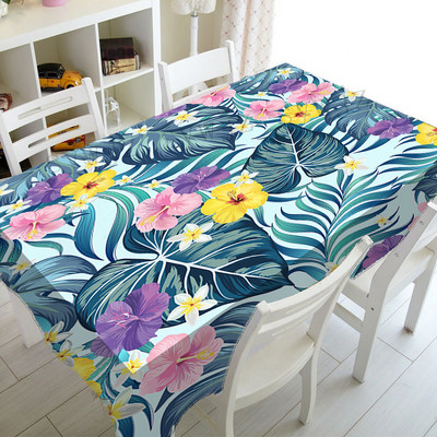 Tropu palmu lapu galdauts Mājas virtuve Galdauts Kāzu svētku ballīte Taisnstūrveida kafijas galdiņš galdauts pludmales dvielis