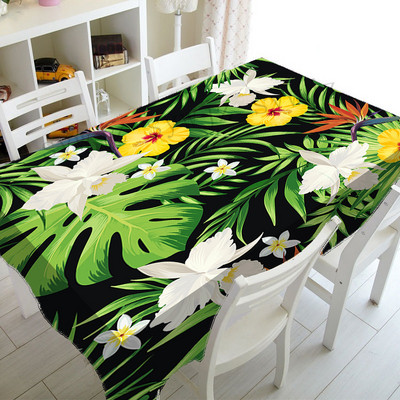 Tropu palmu lapu galdauts Mājas virtuve Galdauts Kāzu svētku ballīte Taisnstūrveida kafijas galdiņš galdauts pludmales dvielis