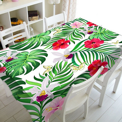 Tropu palmu lapu galdauts Mājas virtuve Galdauts Kāzu svētku ballīte Taisnstūrveida kafijas galdiņš galdauts pludmales dvielis