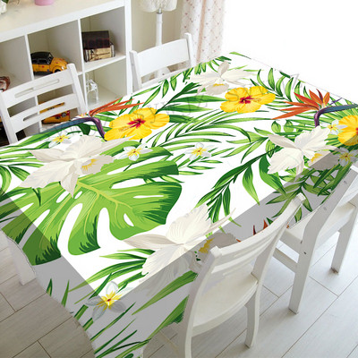 Tropu palmu lapu galdauts Mājas virtuve Galdauts Kāzu svētku ballīte Taisnstūrveida kafijas galdiņš galdauts pludmales dvielis