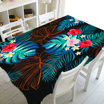 Tropu palmu lapu galdauts Mājas virtuve Galdauts Kāzu svētku ballīte Taisnstūrveida kafijas galdiņš galdauts pludmales dvielis