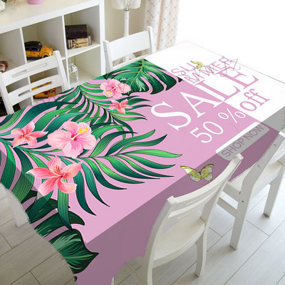 Tropu palmu lapu galdauts Mājas virtuve Galdauts Kāzu svētku ballīte Taisnstūrveida kafijas galdiņš galdauts pludmales dvielis