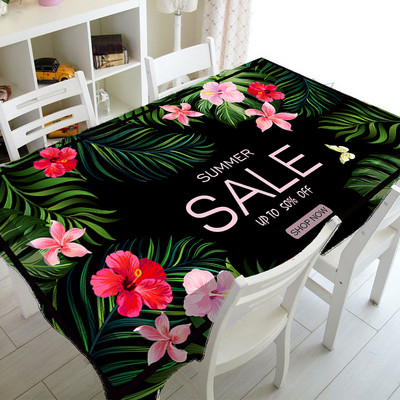 Tropu palmu lapu galdauts Mājas virtuve Galdauts Kāzu svētku ballīte Taisnstūrveida kafijas galdiņš galdauts pludmales dvielis