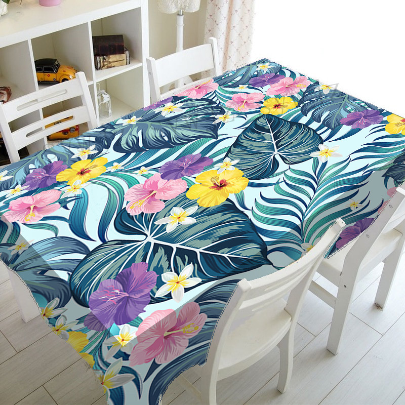 Tropu palmu lapu galdauts Mājas virtuve Galdauts Kāzu svētku ballīte Taisnstūrveida kafijas galdiņš galdauts pludmales dvielis