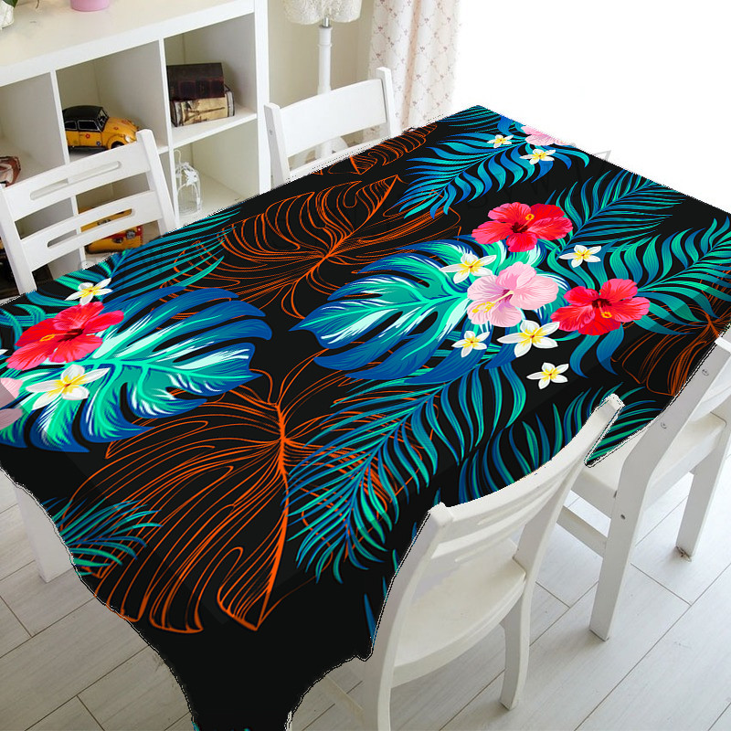 Tropu palmu lapu galdauts Mājas virtuve Galdauts Kāzu svētku ballīte Taisnstūrveida kafijas galdiņš galdauts pludmales dvielis