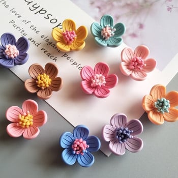 10 τμχ Candy Flower Frosted Resin Μαγνήτες Ψυγείου Creative Korean 3d Magnets Cartoon Magnets Home Decore