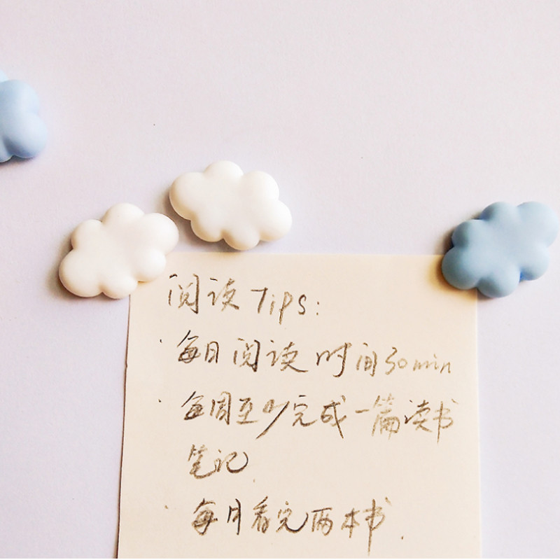 5tk Külmiku magnetvaigust koomiks armas pilvekommid süda külmkapimagnet kleebis sõnum kingitus kaunistus fotosein