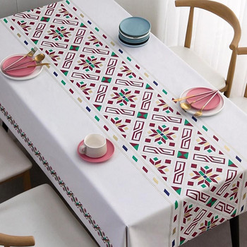 Модерен стил с цветен печат Правоъгълна водоустойчива покривка за маса Сватбена украса Трапезни маси за кафе Покривка за маса