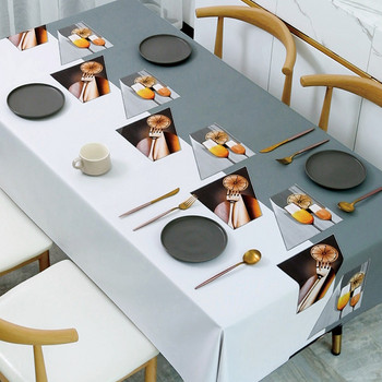 Модерен стил с цветен печат Правоъгълна водоустойчива покривка за маса Сватбена украса Трапезни маси за кафе Покривка за маса