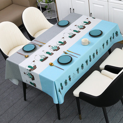 Moderna stila ziedu apdruka Taisnstūrveida ūdensnecaurlaidīgs galdauts galds kāzu noformējums pusdienu kafijas galdiņi galdauta pārklājs