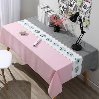 Moderna stila ziedu apdruka Taisnstūrveida ūdensnecaurlaidīgs galdauts galds kāzu noformējums pusdienu kafijas galdiņi galdauta pārklājs