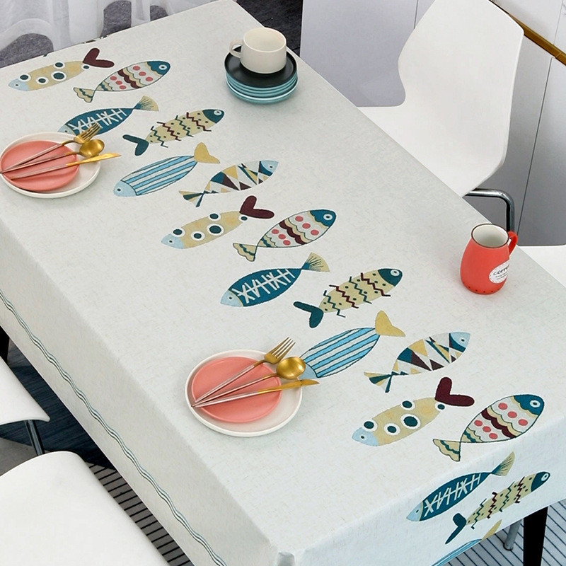 Moderna stila ziedu apdruka Taisnstūrveida ūdensnecaurlaidīgs galdauts galds kāzu noformējums pusdienu kafijas galdiņi galdauta pārklājs