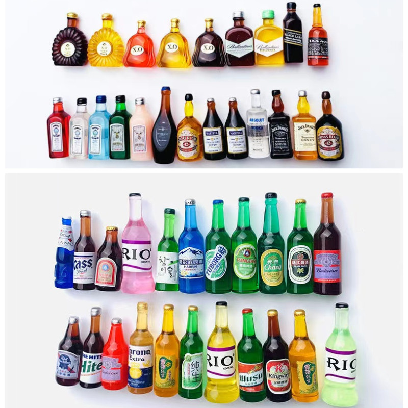 Μπουκάλια ποτών Cute Κουζίνα Ψυγείο Μαγνήτες Πρακτική Διακοσμητική Μαγνητική Ρητίνη Διακόσμηση σπιτιού