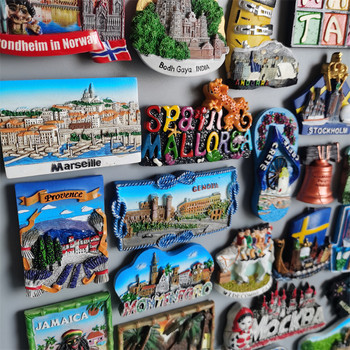 Магнити за хладилник Туристически сувенири Марсилия Франция Копенхаген Дания Норвегия Испания Стокхолм Швеция САЩ Grete Гърция Германия Подаръци