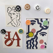 Karikatūra Smiley Face Ledusskapis Magnēti Nordic Ins Wind Personality Mājas tāfeles dekorēšana Mājas dekorēšana