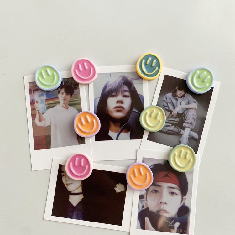 Karikatūra Smiley Face Ledusskapis Magnēti Nordic Ins Wind Personality Mājas tāfeles dekorēšana Mājas dekorēšana