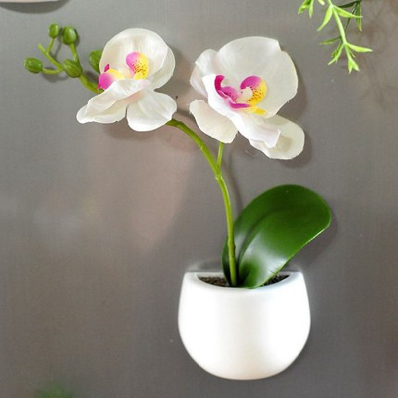 Simulācijas augu ledusskapja magnēti Bonsai sulīgo augu magnētu poga podos augu ledusskapja uzlīme Mājas dekorēšana